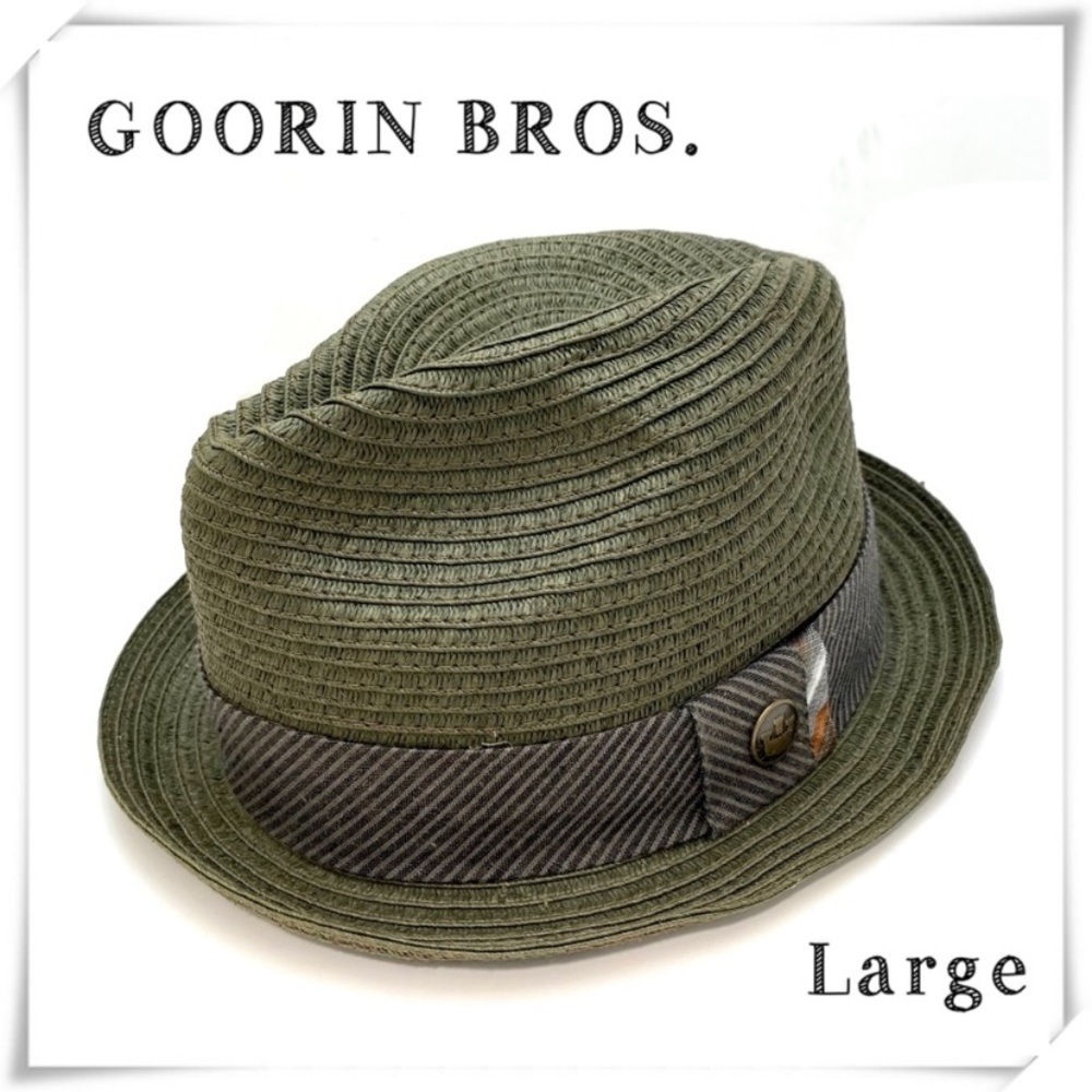 Goorin Bros Bold Hatmakers Since 1895 Straw Fedora Classic Hat Sage Green Size L